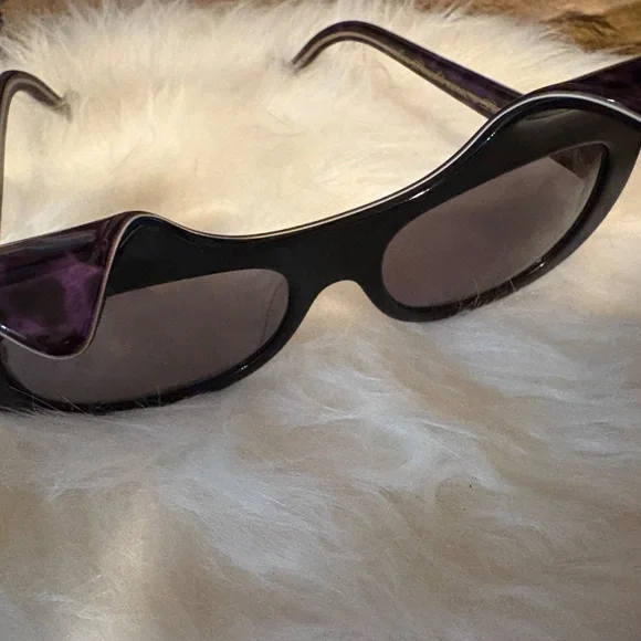 Anna-Karin Karlsson black and purple leopard preowned sunglasses - Picture 4 of 16